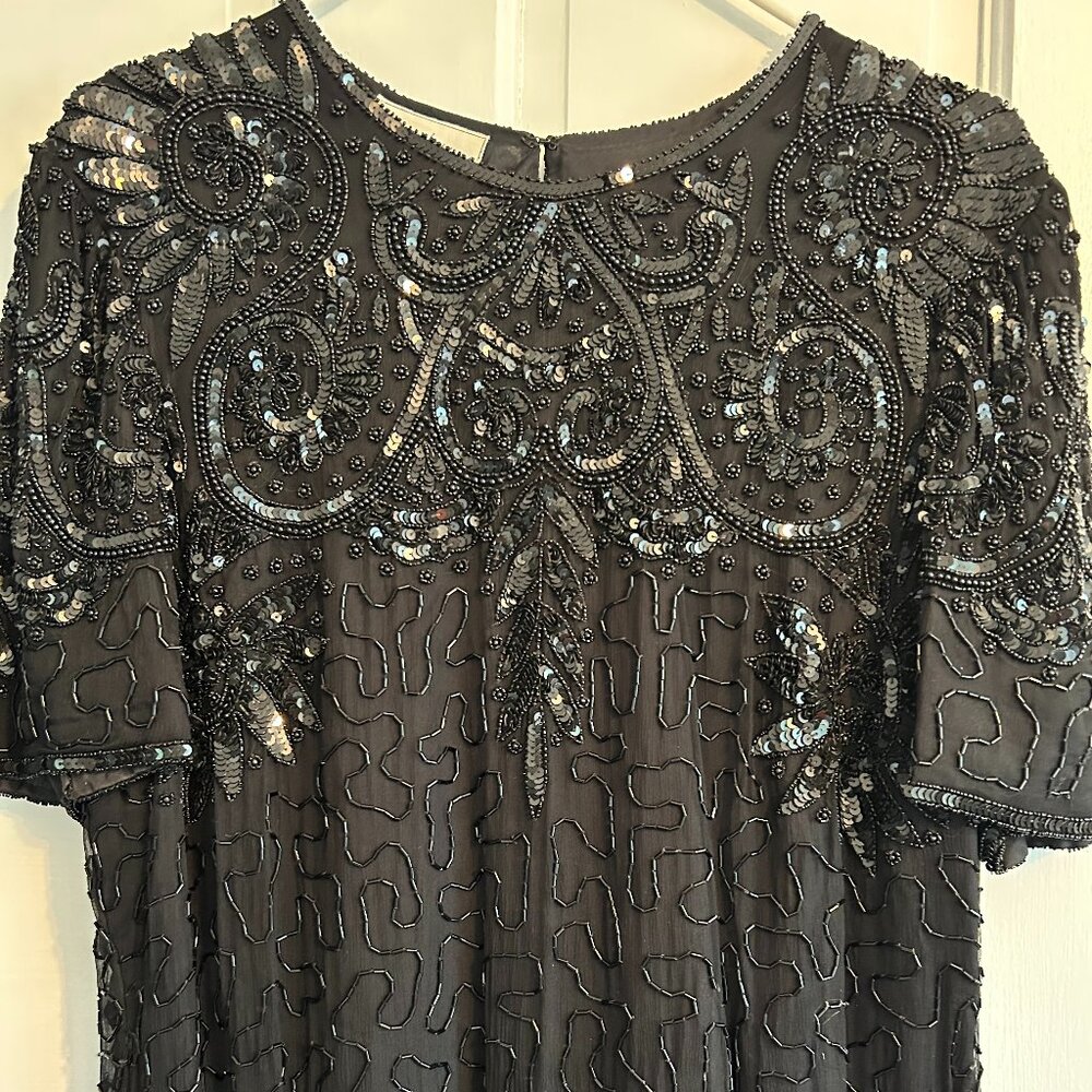 PATRA Sophisticated and Formal Black Beaded Dress